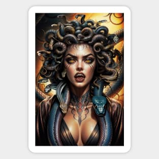 Angry Medusa Gorgon Sticker